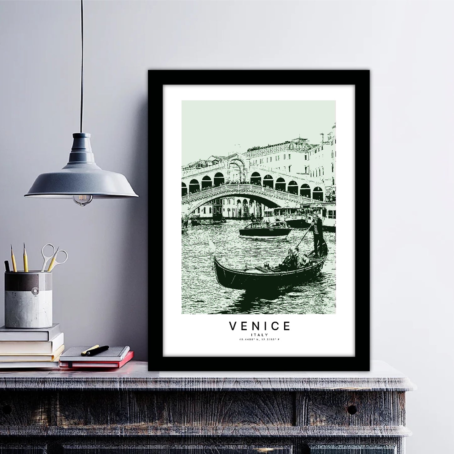 Venice Italy Sketch Art Style Travel Poster Wall Art Print Home Decor Picture Wanderlust