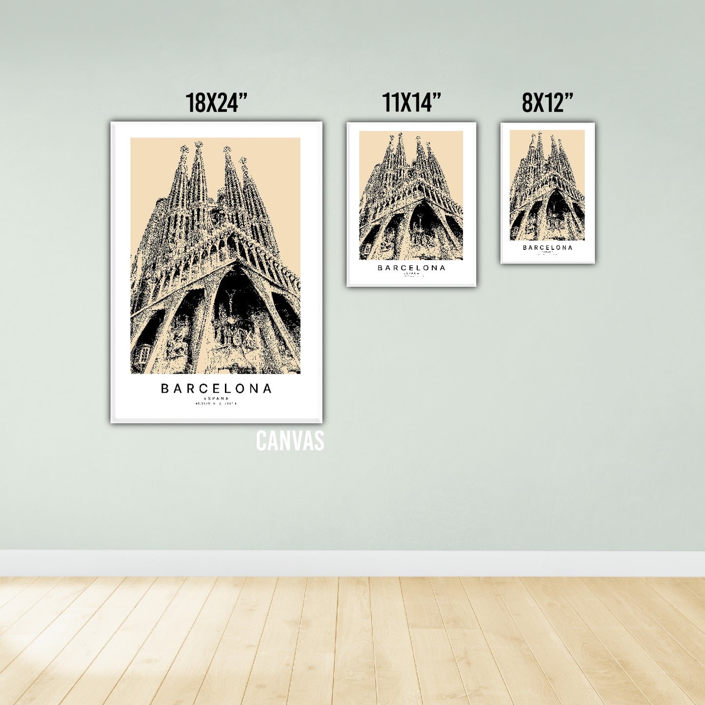 Barcelona Espana Sketch Art Style Travel Poster Wall Art Print Home Decor Picture Wanderlust