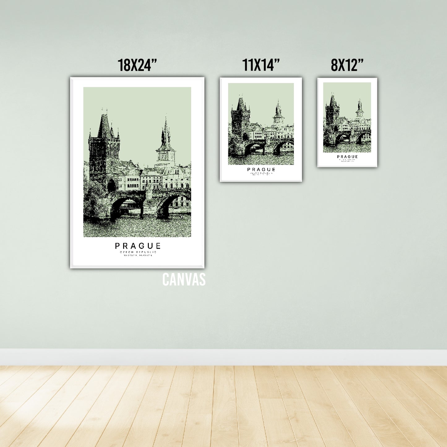 Prague Czech Republic Sketch Art Style Travel Poster Wall Art Print Home Decor Picture Wanderlust