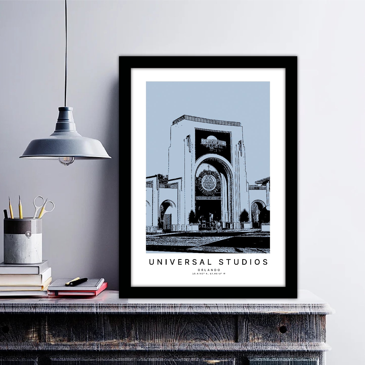 Universal Studios Orlando Sketch Art Style Travel Poster Wall Art Print Home Decor Picture Wanderlust