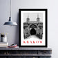 Krakow Poland B_W Sketch Art Style Travel Poster Wall Art Print Home Decor Picture Wanderlust